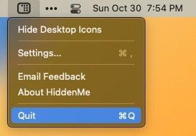 HiddenMe macOS Utility App